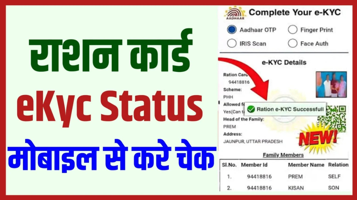Ration Card e-KYC Status Online check
